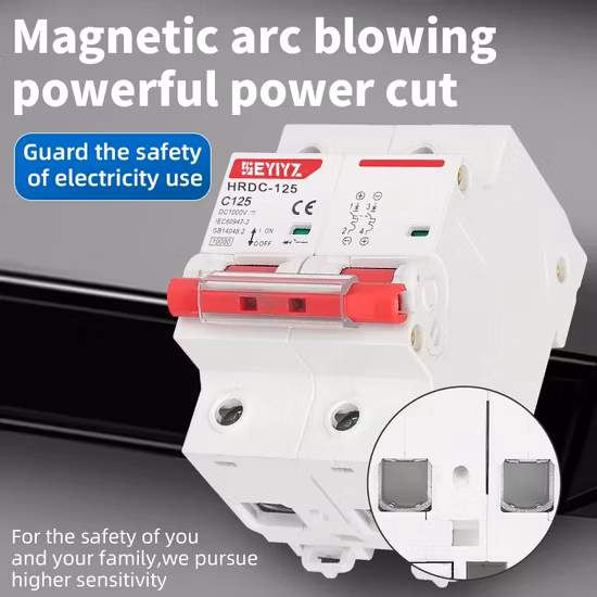 Geya Gym9h-DC-3p 6ka DC MCB 1200VDC ミニソーラーサーキットブレーカー、太陽光発電システム DC アイソレータスイッチ用