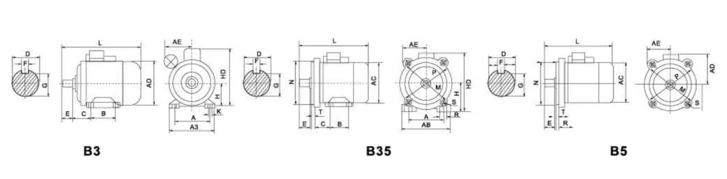 Yc Series 220V AC 2800rpm Economic and Efficient 3HP Compressor Motor Single Phase