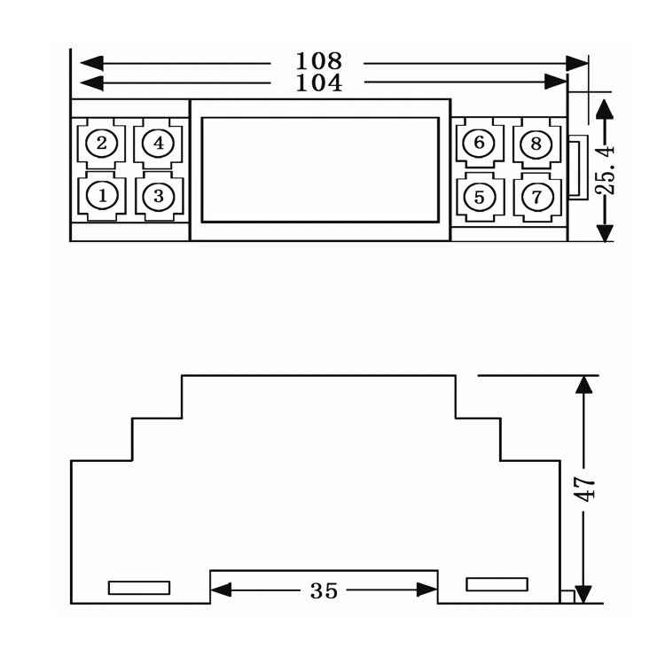 DC24V 1 in 1 out AC Current Signal Isolator Transmitter 4-20mA PLC Input Signal Isolator