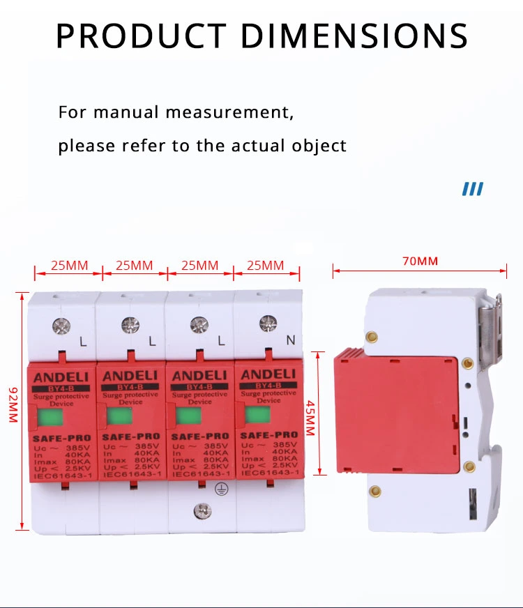 Surge Protector Protection Devices 1200V Solar DC SPD Electricity Safety 1p