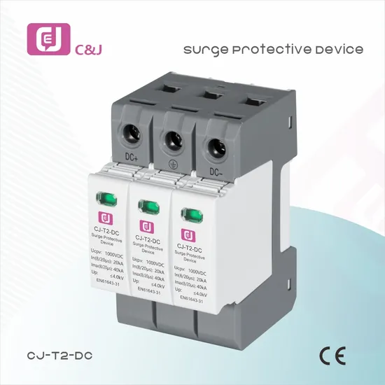 Cj-T2-DC 3p 1500VDC 20-40ka Lightning Surge Protective Device SPD