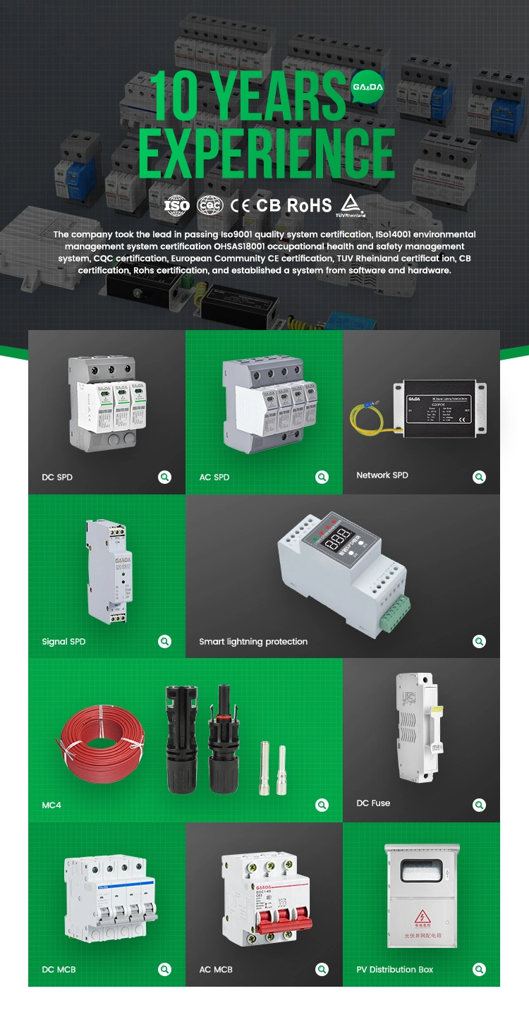 Lightning Protection Power DC Surge Voltage Protector DC SPD