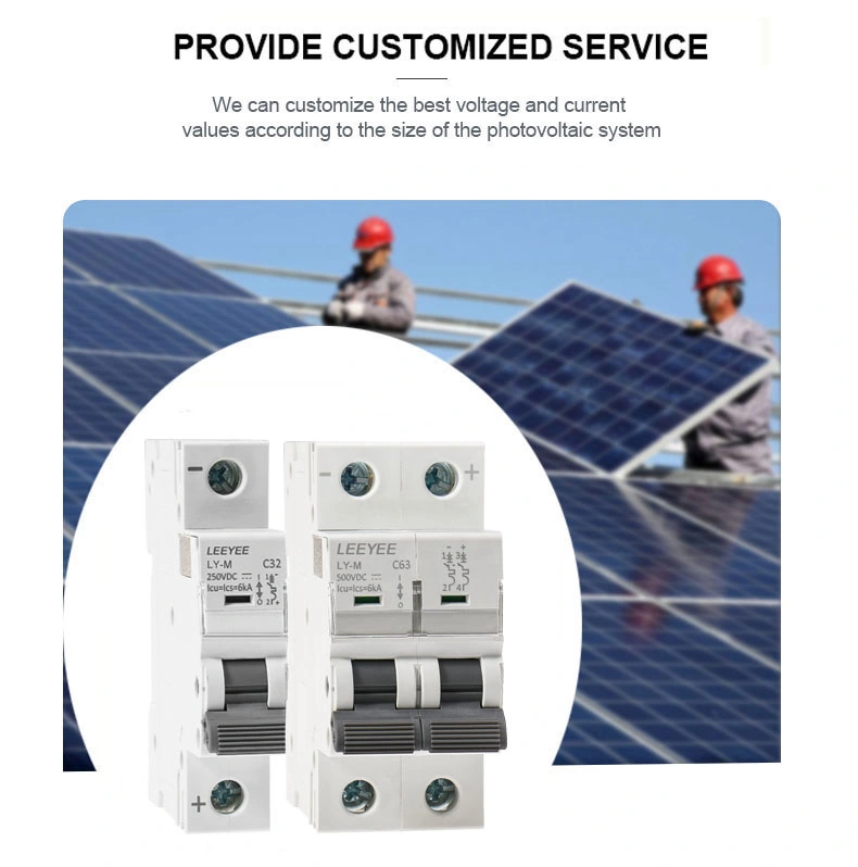 1-63A 2p 500V 6ka 10ka PV DC MCB for Solar System