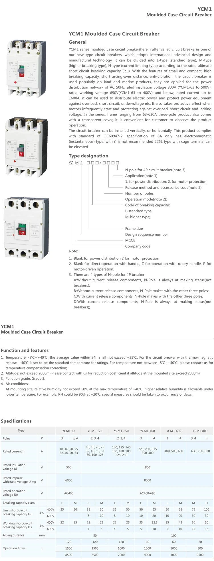 DC MCCB Molded Case Circuit Breaker 1000 AMP Circuit Breaker MCCB