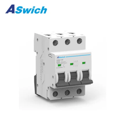 ミニサーキットブレーカー Aswich Esm1-63 3p 63A AC240~415V MCB